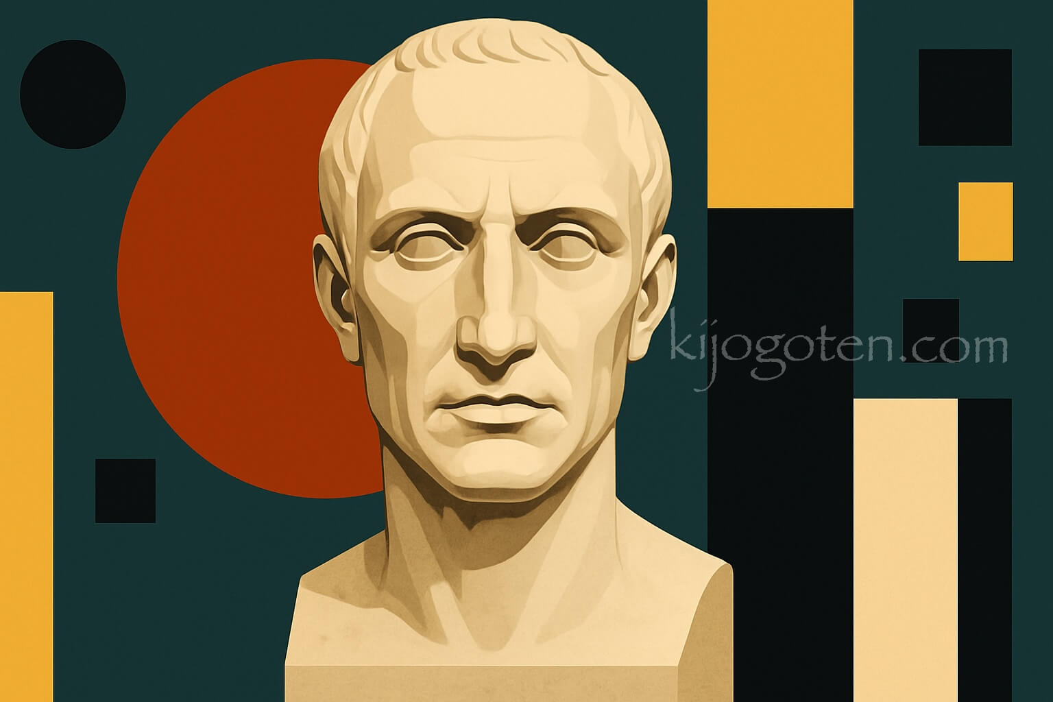 バウハウス風ユリウス・カエサルの大理石像